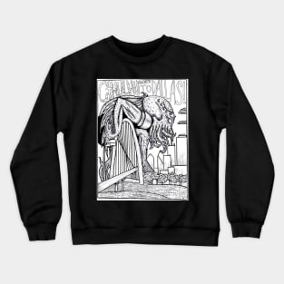 Cthulhu Goes To Dallas! Crewneck Sweatshirt